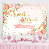 Rosa Blumen Und Pfirsich Glücklich Geburtstag Hintergrund Für Kinder